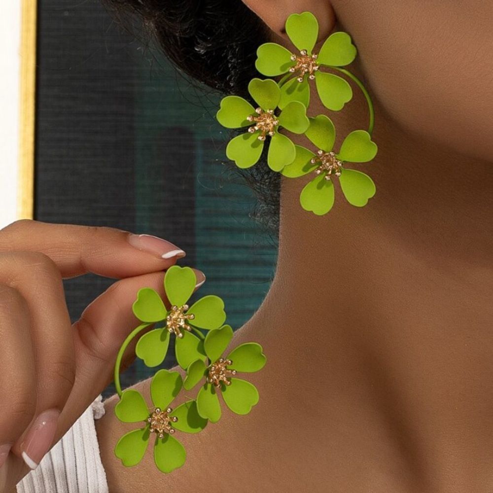 3for$20 NEW 1pair Fashionable Heart & Flower Stud Earrings Suitable For Women